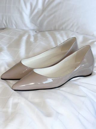 enamel stiletto flats