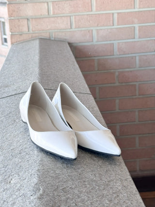 enamel stiletto flats