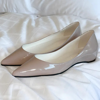 enamel stiletto flats