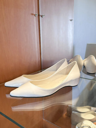 enamel stiletto flats