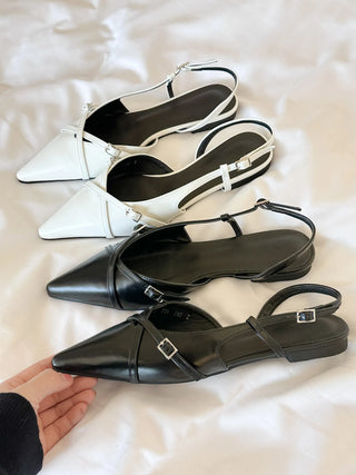 slingback flat shoes