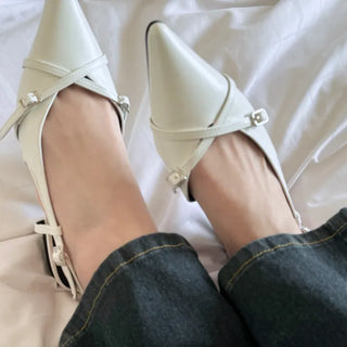 slingback flat shoes