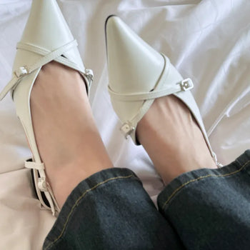 slingback flat shoes