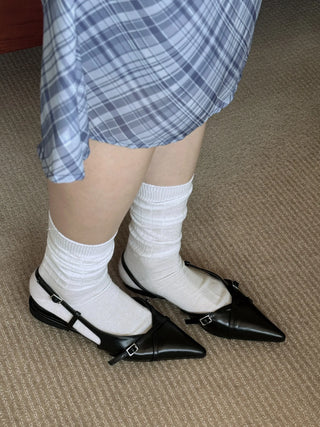 slingback flat shoes