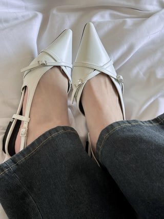 slingback flat shoes