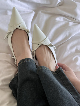 slingback flat shoes