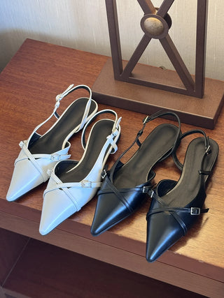 slingback flat shoes