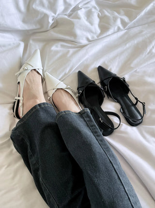 slingback flat shoes