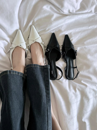 slingback flat shoes