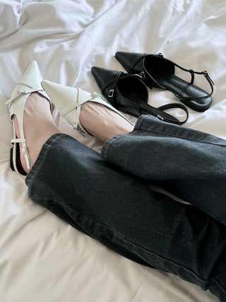 slingback flat shoes