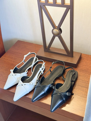 slingback flat shoes