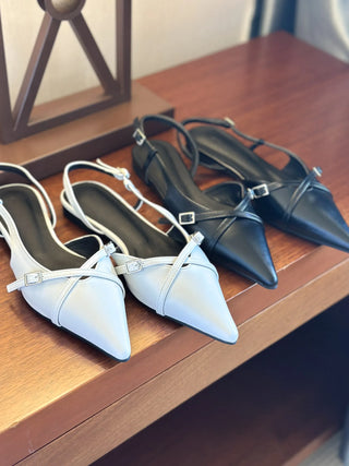 slingback flat shoes