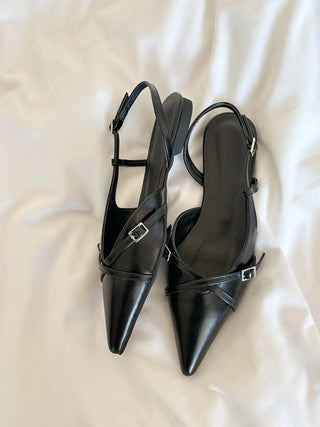 slingback flat shoes