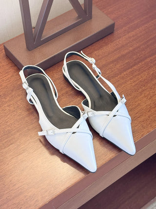 slingback flat shoes