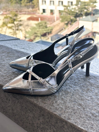 belt slingback heel
