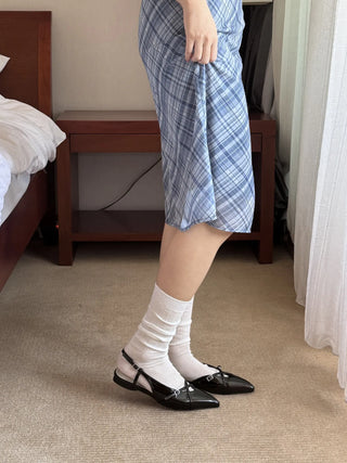 stiletto strap flats