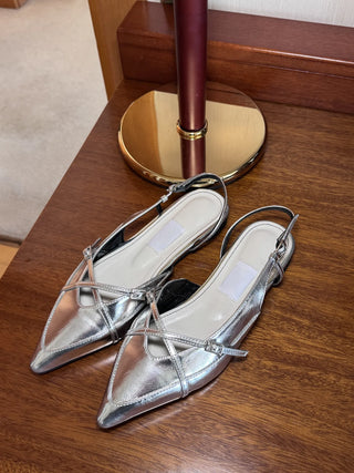 stiletto strap flats