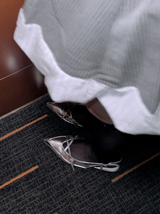 stiletto strap flats