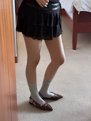 stiletto strap flats