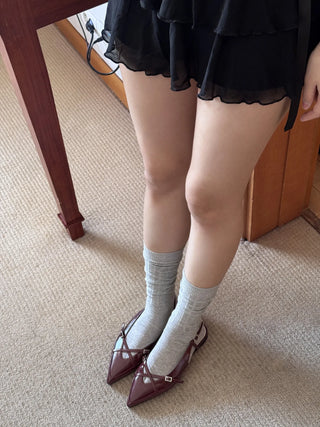 stiletto strap flats