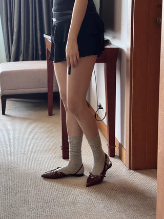 stiletto strap flats