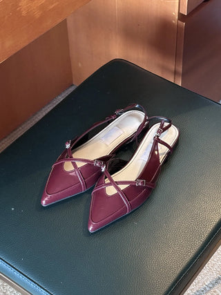 stiletto strap flats