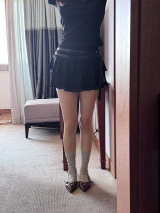 stiletto strap flats