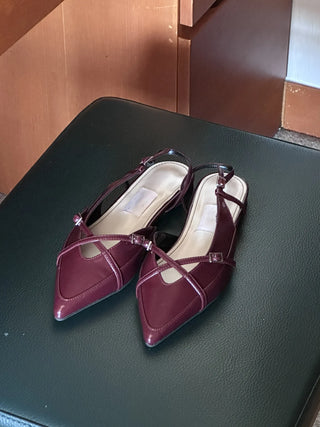 stiletto strap flats