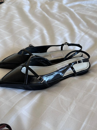 stiletto strap flats