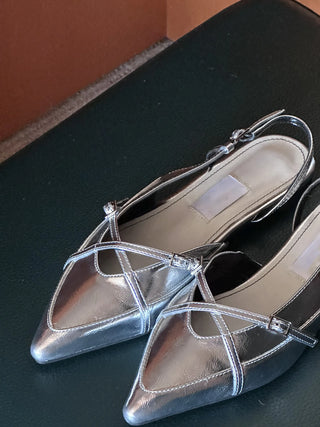 stiletto strap flats