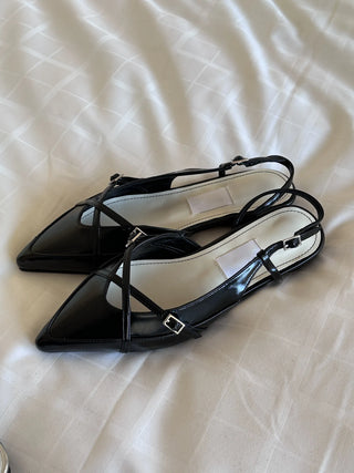 stiletto strap flats