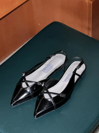 stiletto strap flats