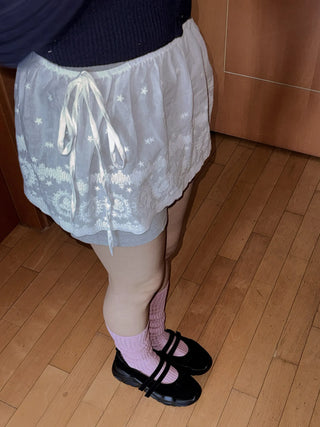 lace ribbon skirt