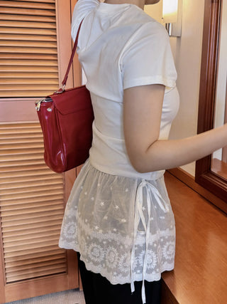 lace ribbon skirt