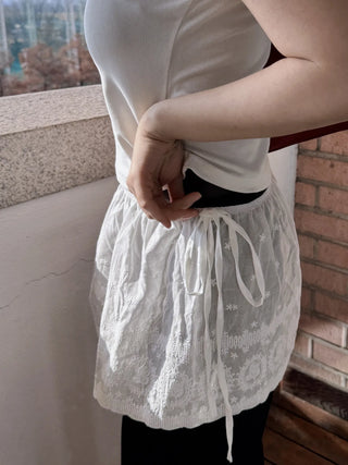 lace ribbon skirt