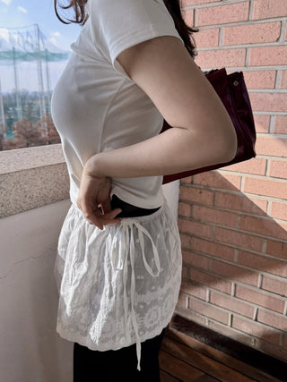lace ribbon skirt