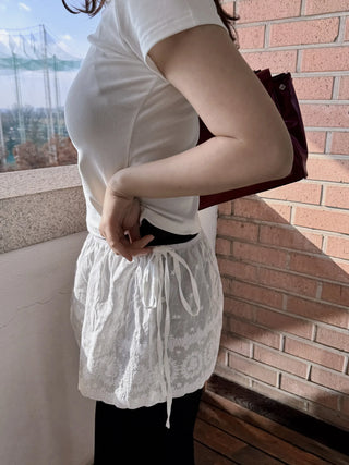 lace ribbon skirt