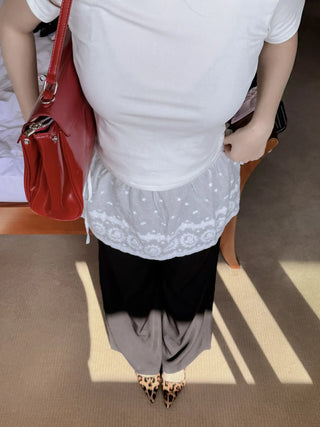 lace ribbon skirt