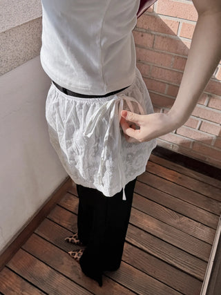 lace ribbon skirt