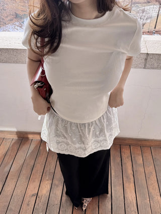 lace ribbon skirt