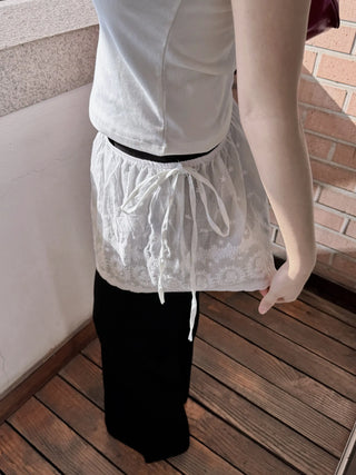 lace ribbon skirt