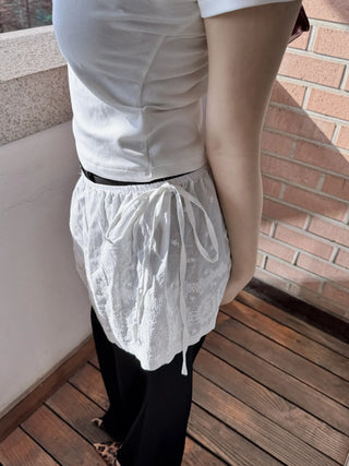 lace ribbon skirt