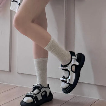 ribbon platform sandals