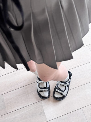 ribbon platform sandals