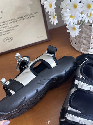 ribbon platform sandals