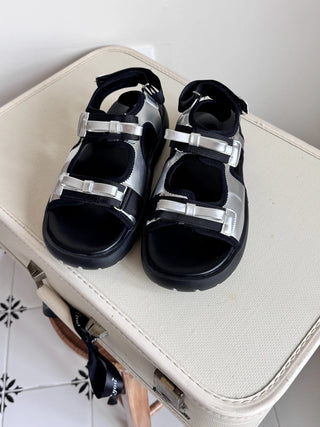 ribbon platform sandals