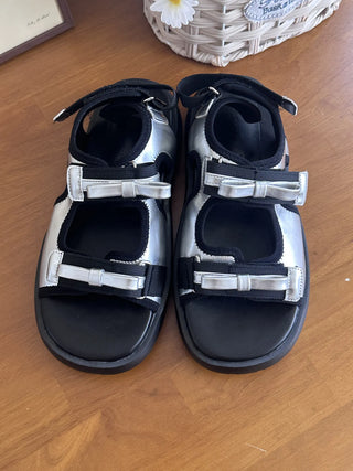 ribbon platform sandals