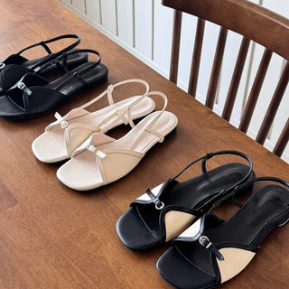 slingback flat sandals