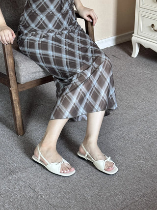 slingback flat sandals