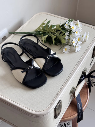 slingback flat sandals
